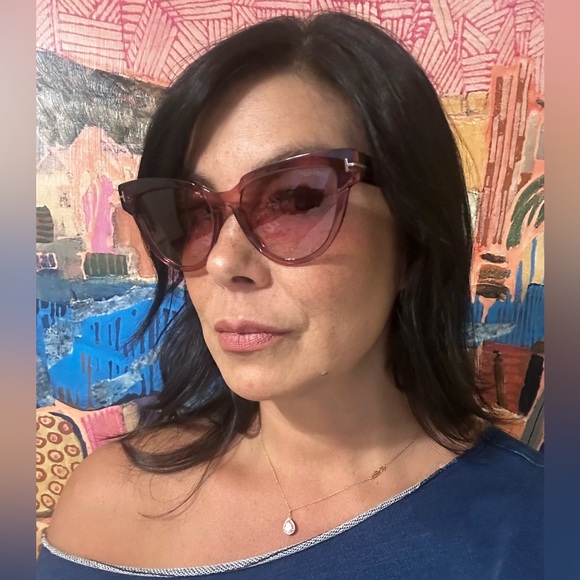 Tom Ford Bordeaux Gradient Cat Eye Sunglasses NWT | Burgundy TF Luxury Eyewear - Picture 10 of 13